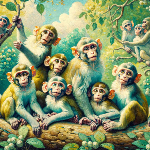 Paint by Numbers - Monkey in tree