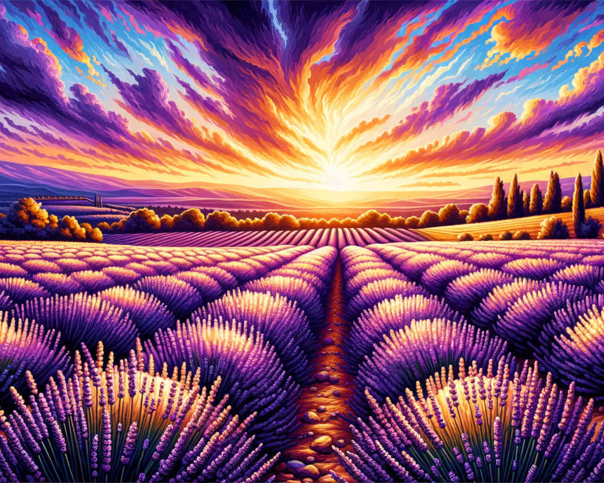 Lavender field - Paint by Numbers