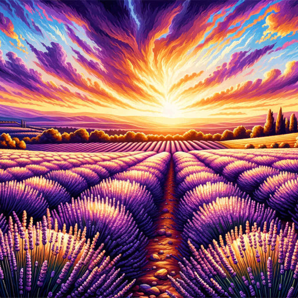 Lavender field - Paint by Numbers