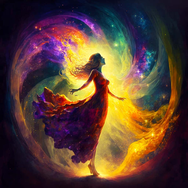 Diamond Painting - Kreisrunde Lichtspiele - gedruckt in Ultra-HD - Menschen, Neu eingetroffen, Quadratisch