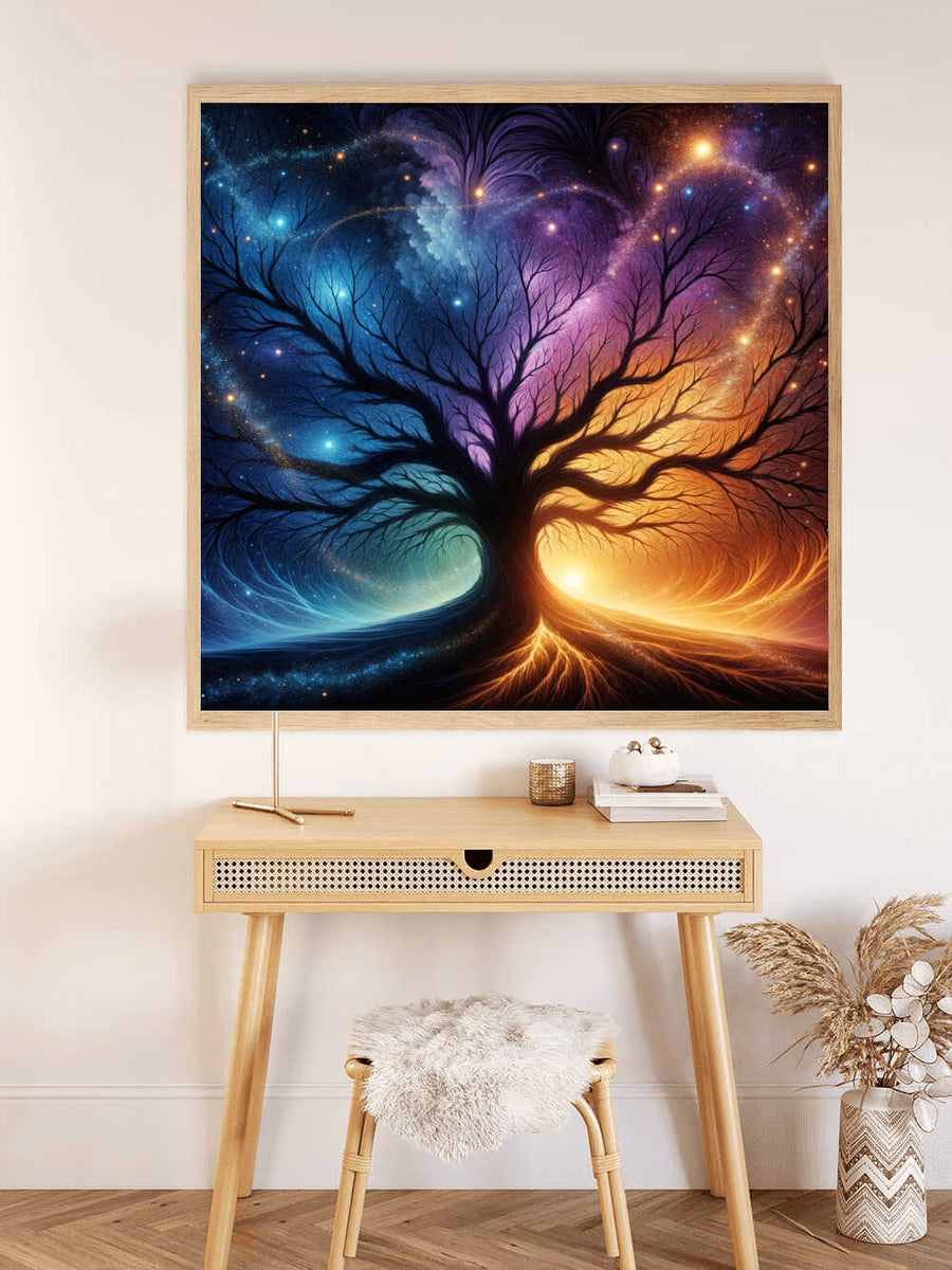 Paint by Numbers - Night Tree Outline