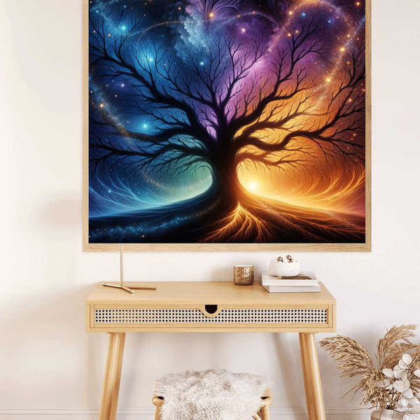 Paint by Numbers - Night Tree Outline