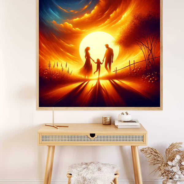 Paint by Numbers - Happy Family Sunset