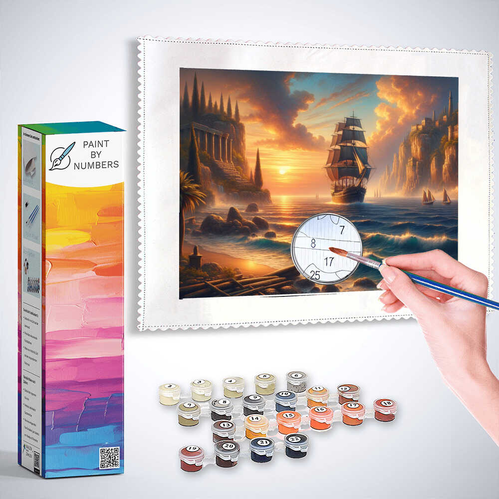 Ships, bay - Paint by Numbers