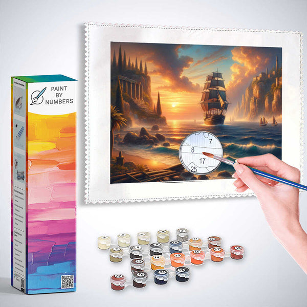 Ships, bay - Paint by Numbers