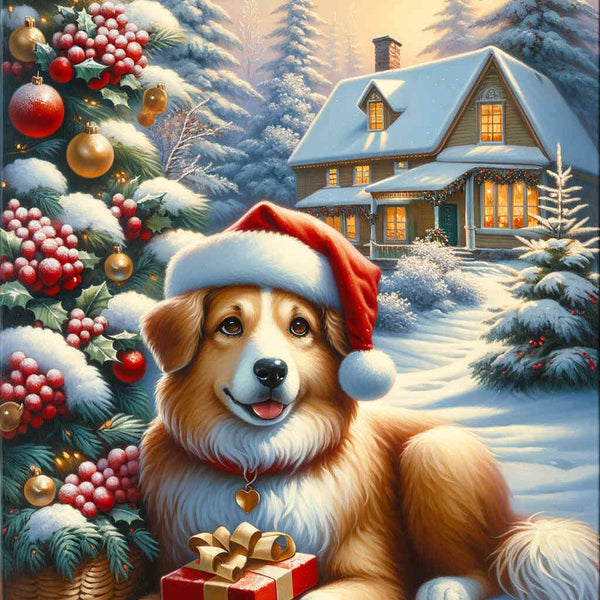 Paint by Numbers - Christmas Gift Dog