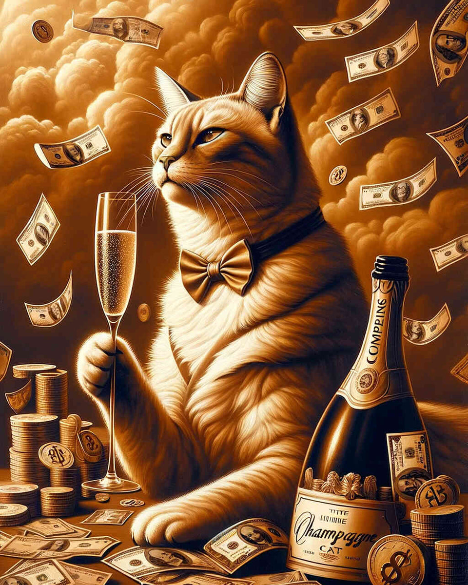 Paint by Numbers - Champagne Cat