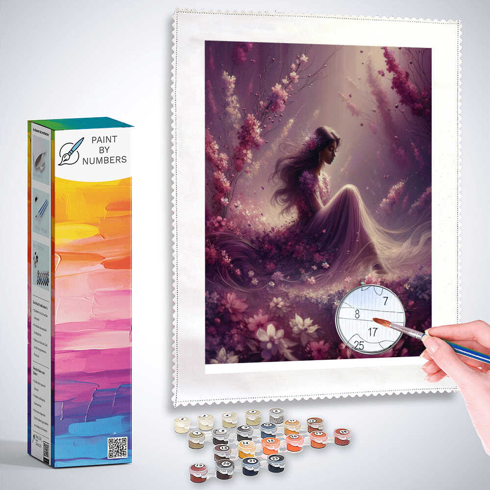Paint by Numbers - Woman in flower dress