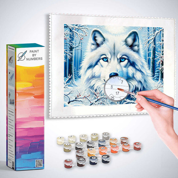 Wolf in the snow - Paint by Numbers