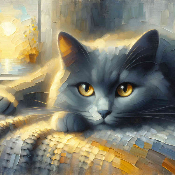 Cat, Gray- Paint by Numbers
