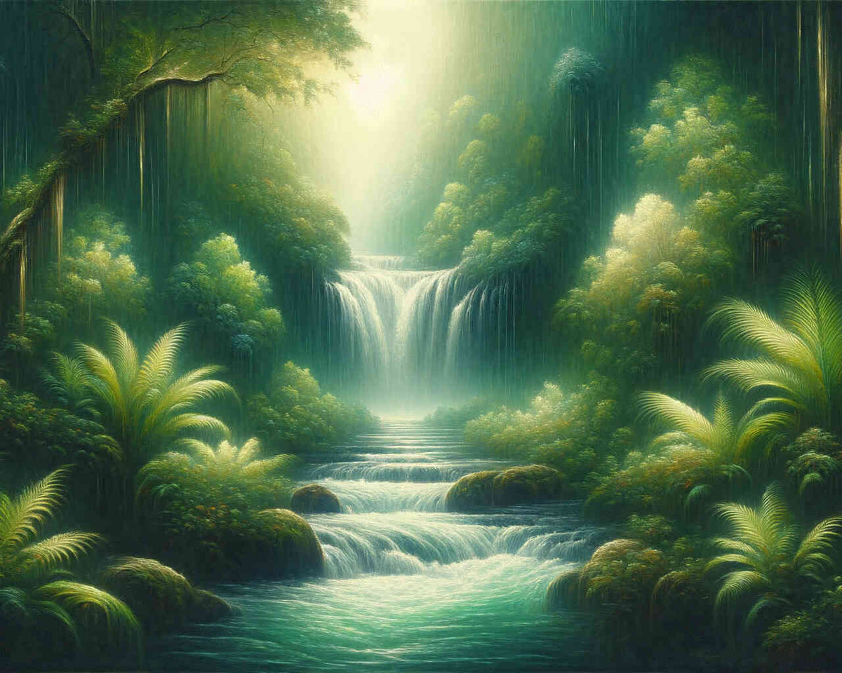 Paint by Numbers - Waterfall in the Urwald