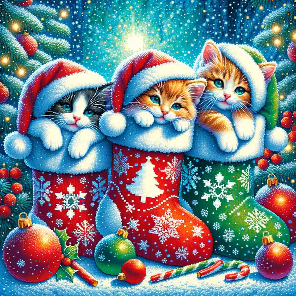 Paint by Numbers - Christmas Cat