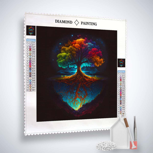AB Diamond Painting - Bunter Baum in der Nacht - gedruckt in Ultra-HD - AB Diamond, Abstrakt, Neu eingetroffen, Quadratisch