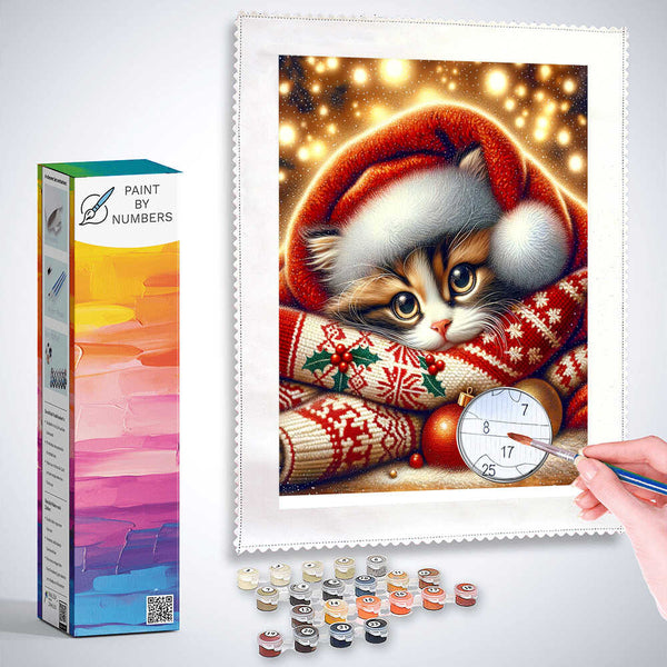 Paint by Numbers - Cat in Blanket
