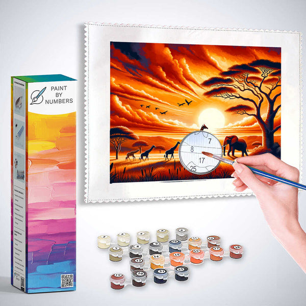 Sunset, Africa - Paint by Numbers