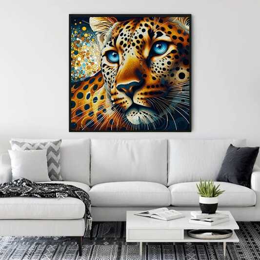Paint by Numbers - Leopard with Blue Eyes