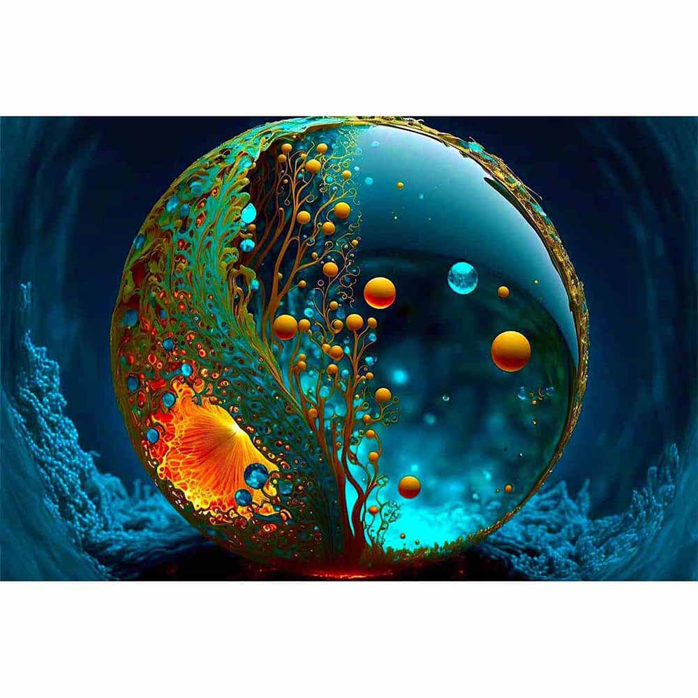 Diamond Painting - Drops World, vibrant paint by numbers kit with professional canvas and enhanced acrylic diamonds