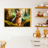 Malen nach Zahlen - Kleiner Luchs - hochwertige Leinwand - Horizontal, Luchs, Tiere
