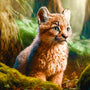 Malen nach Zahlen - Kleiner Luchs - hochwertige Leinwand - Horizontal, Luchs, Tiere