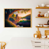 Malen nach Zahlen - Felsenfluss - hochwertige Leinwand - Fluss, Horizontal, Landschaft
