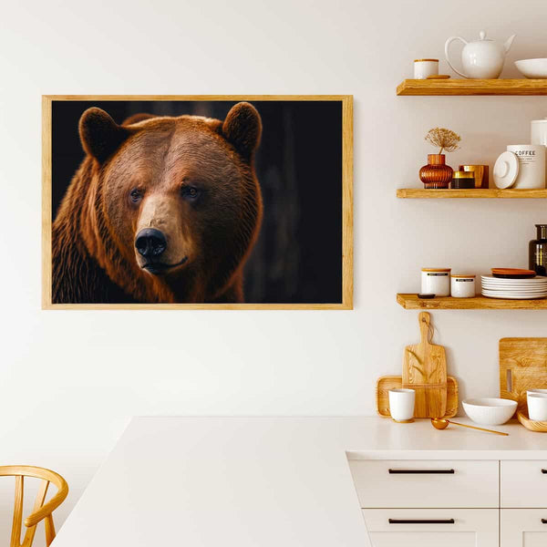 Malen nach Zahlen - Braunbär Portrait - hochwertige Leinwand - Bär, Horizontal, Tiere