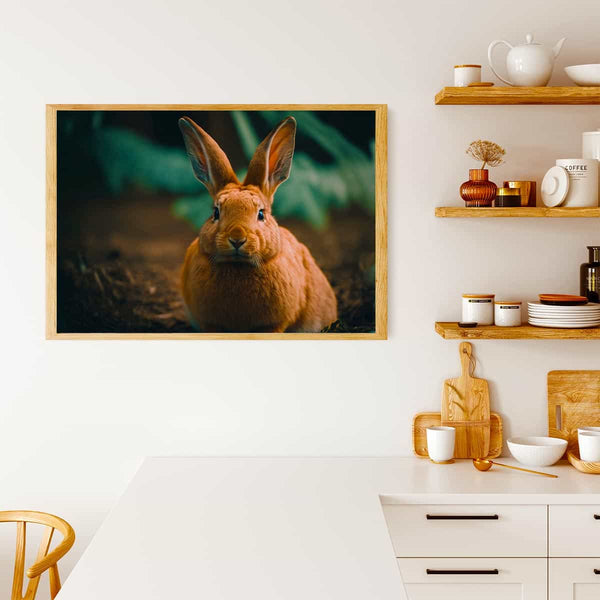 Malen nach Zahlen - Kaninchen im Wald - hochwertige Leinwand - Hase, Horizontal, Tiere