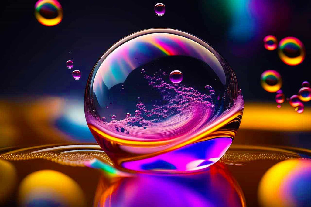 Malen nach Zahlen - Wassertropfenkugel - hochwertige Leinwand - Abstrakt, Horizontal