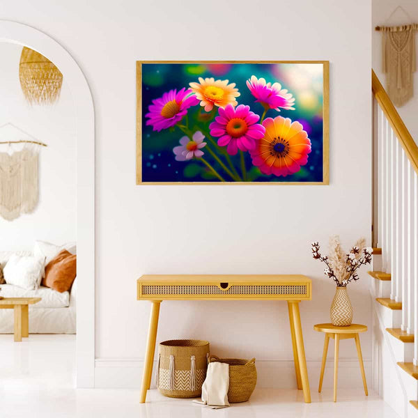 Malen nach Zahlen - Wildblumenstrauß - hochwertige Leinwand - Blumen, Horizontal