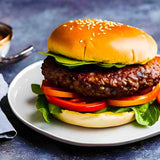 Malen nach Zahlen - Burgerteller - hochwertige Leinwand - Essen, Horizontal, Küche