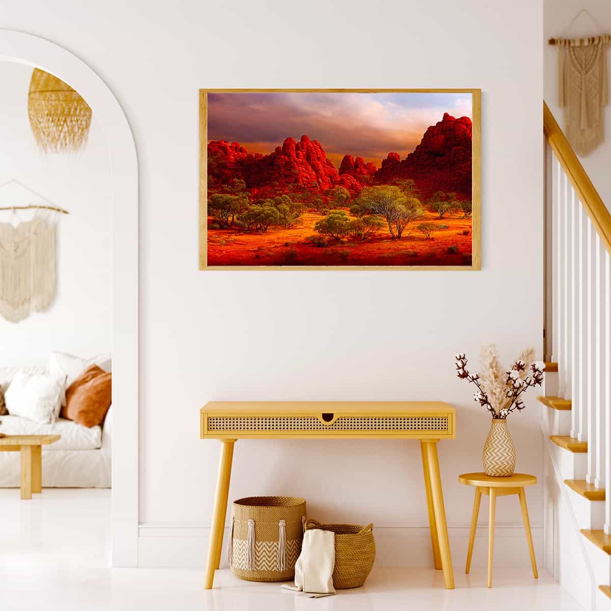 Malen nach Zahlen - Rote Wüste - hochwertige Leinwand - Horizontal, Landschaft, Wüste