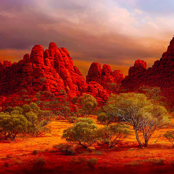 Malen nach Zahlen - Rote Wüste - hochwertige Leinwand - Horizontal, Landschaft, Wüste