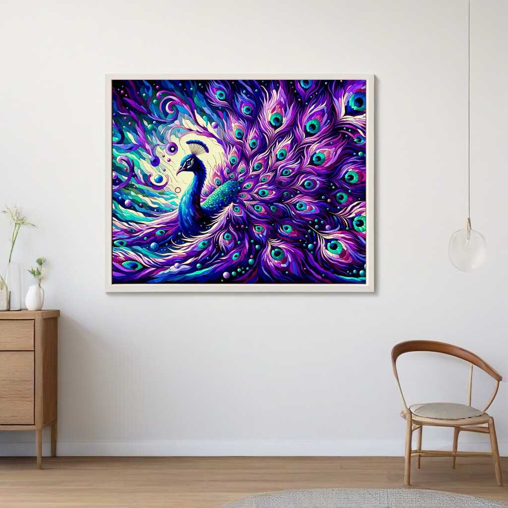 Paint by Numbers - Purple peacock