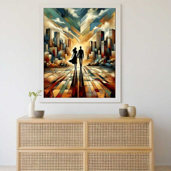 Hand in hand, city - Paint by Numbers