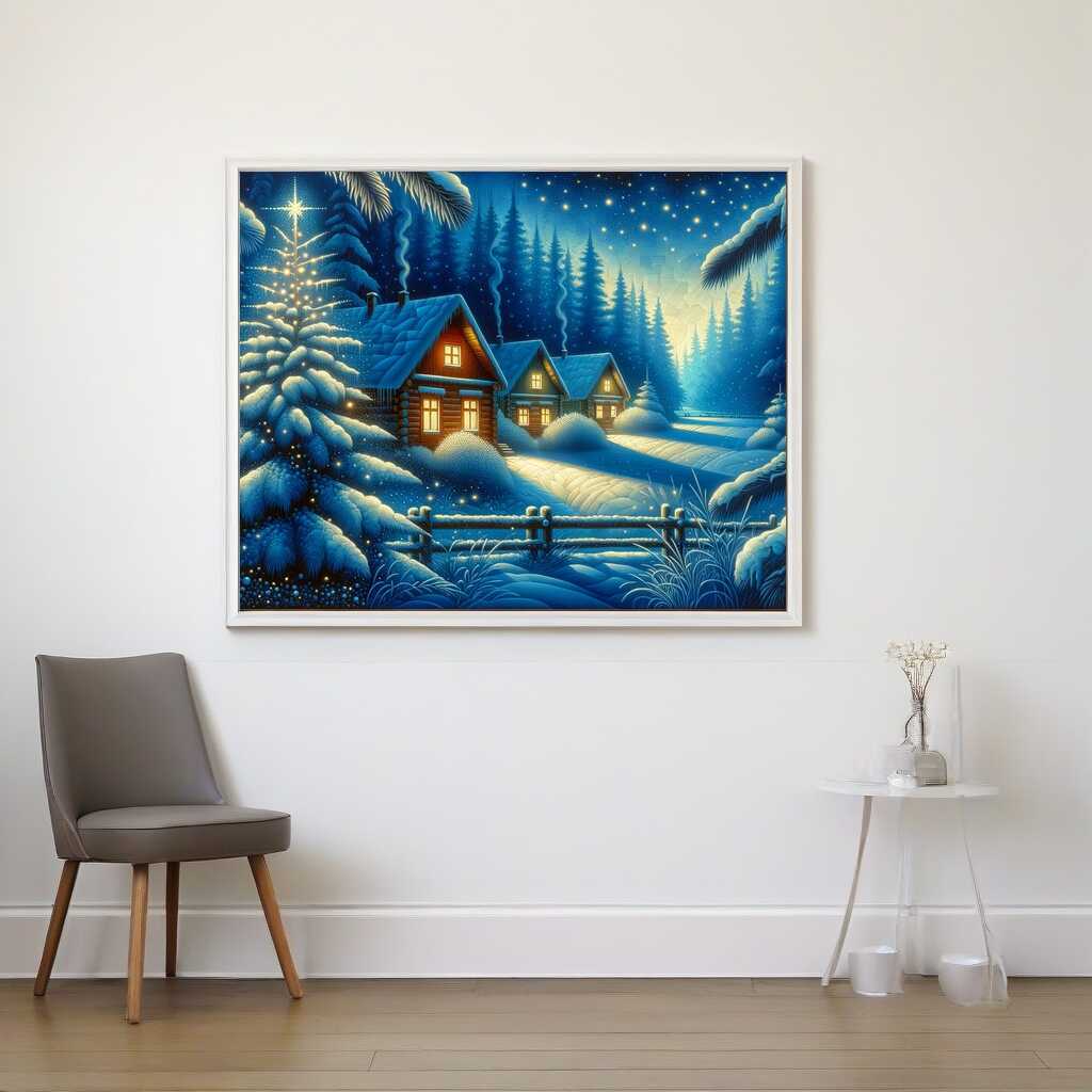 Paint by Numbers - House in winter forest