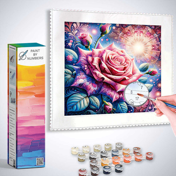 Paint by Numbers - Pink Rose