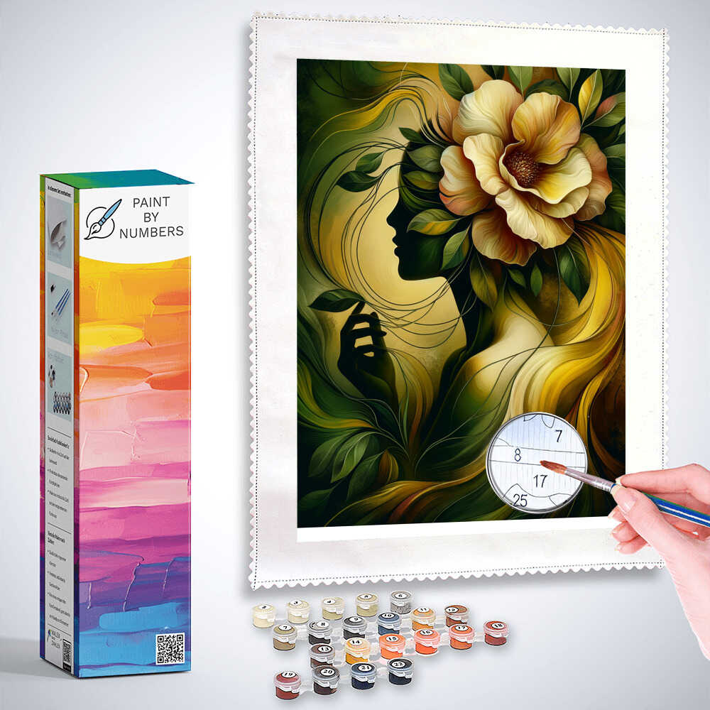 Paint by Numbers - Flower woman