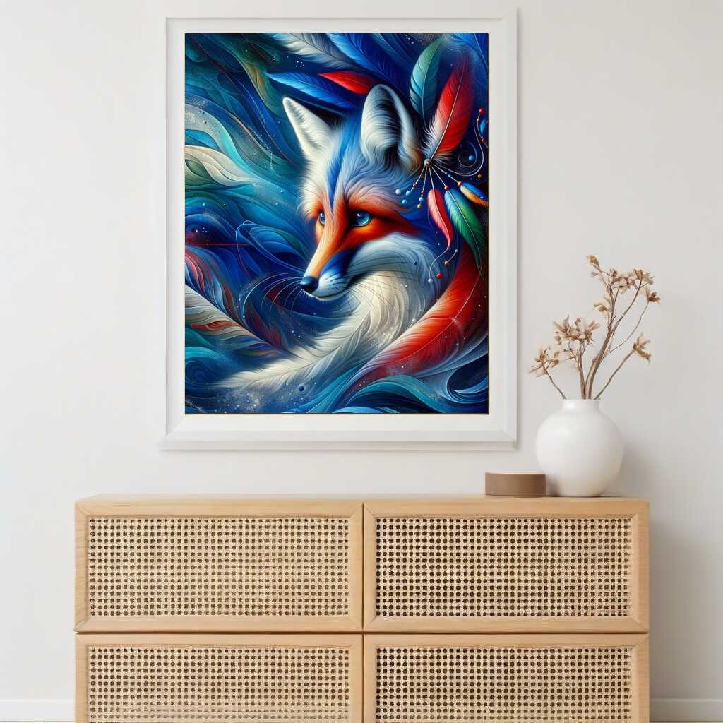 Paint by Numbers - Fox with feather ornament