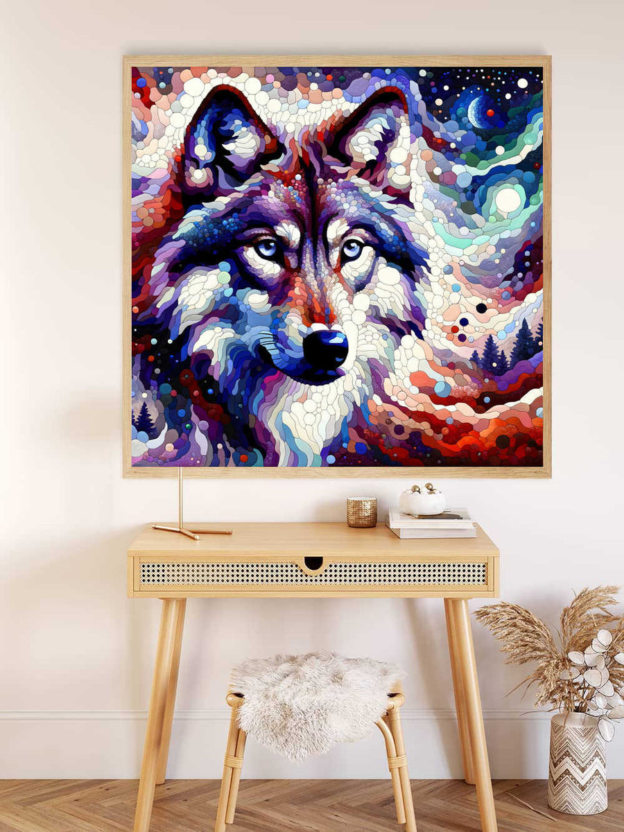 Wolf looks sideways - Paint by Numbers
