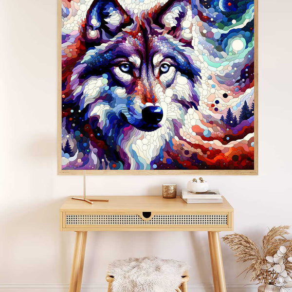 Wolf looks sideways - Paint by Numbers