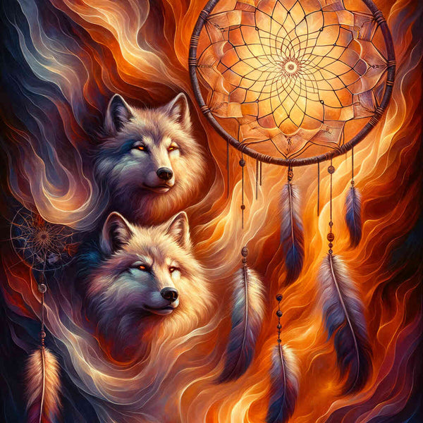 Paint by Numbers - Wolves in the Circle of Dreams
