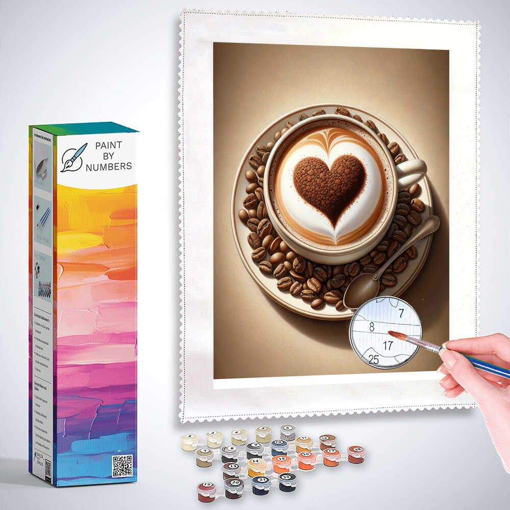 Paint by Numbers - Cappuccino Heart