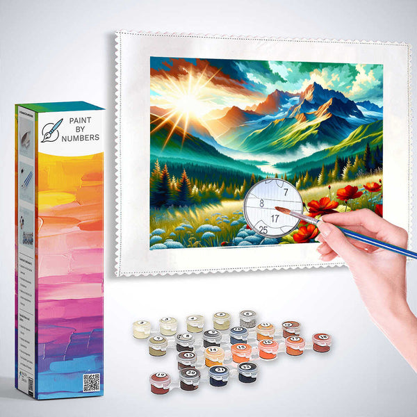 Paint by Numbers - Mountain landscape