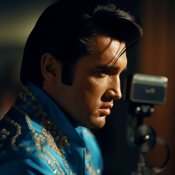 Diamond Painting of Elvis in Profile - Art Kits with Enhanced Acrylic Diamonds, Canvas, Artist Tools, and Paint by Numbers.