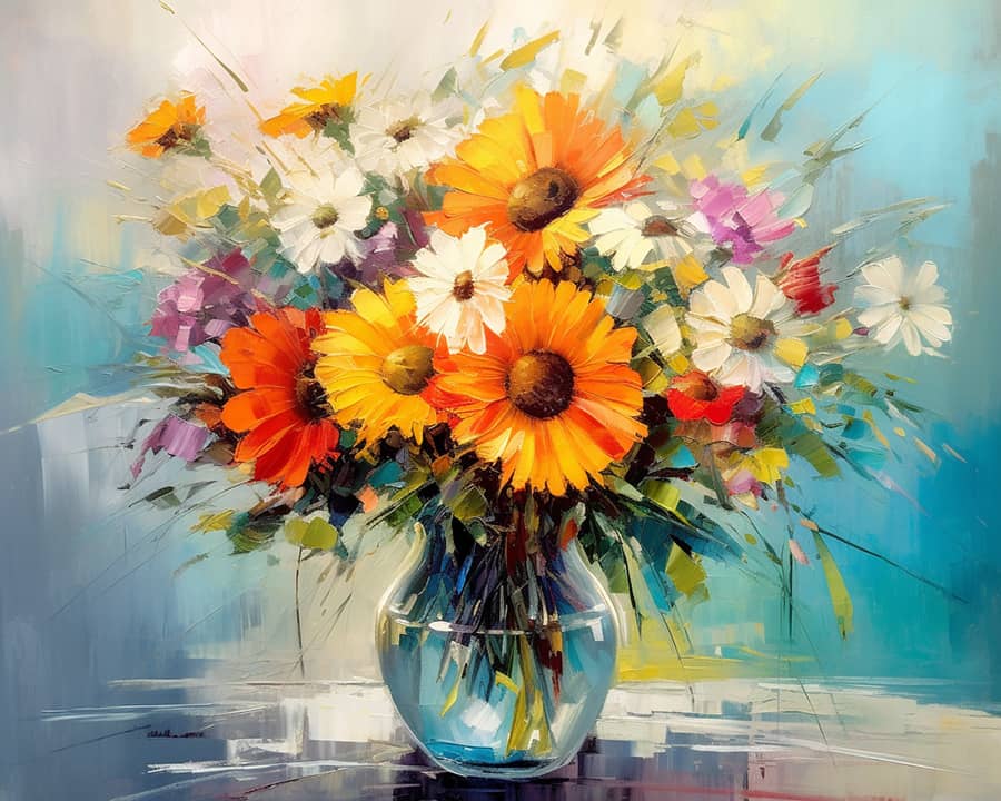 Bouquet of flowers, mixed - Paint by Numbers