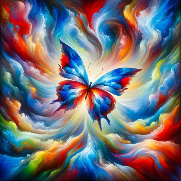 Paint by Numbers - Butterfly Abstract and Colorful