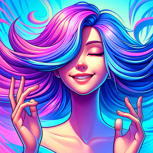 Paint by Numbers - Girl with Purple Hair