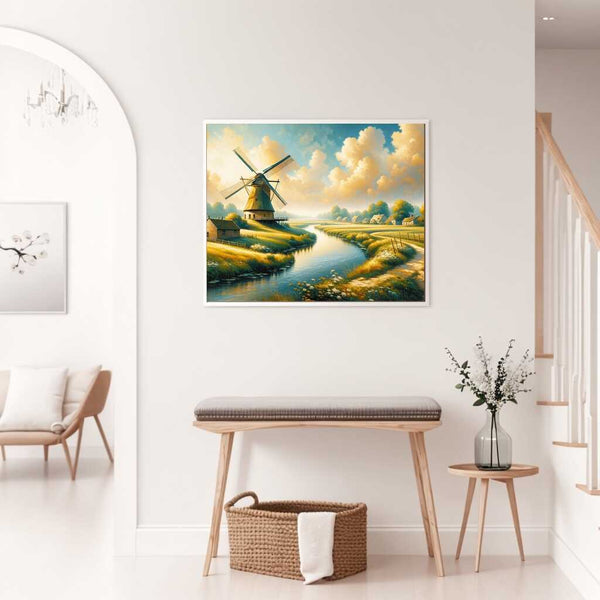 Windmill in the village - Paint by Numbers