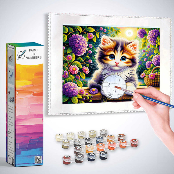 Paint by Numbers - Kitten on bench