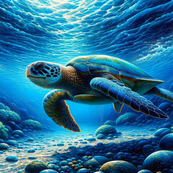 Paint by Numbers - Turtles at Sea Bottom