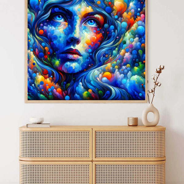 AB Diamond Painting - Woman with blue eyes